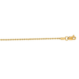 14K Yellow Gold (1.3mm) Rope Chain, 18