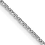 10K White Gold (1.1mm) Flat Cable Chain, 20