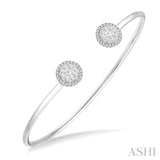 14KW "Lovebright" Diamond Cuff Bangle Bracelet w/ 0.65 ctw