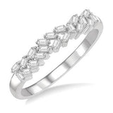 14K White Gold Diamond Scatter Band, 0.20Carat TW