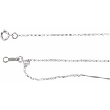 Sterling Silver 1mm 16"-22" Adjustable Threader Rolo Chain