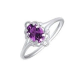 Sterling Silver February Birthstone Ring