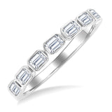 14KWG East-West Emerald Cut Bezel Diamond Fashion Band – 0.70ctw