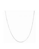 Sterling Silver (1.5mm) Rhodium Plated Cable Chain, 18