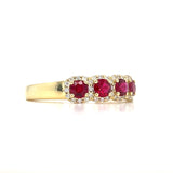 14K Yellow Gold Ruby & Diamond Fashion Band, 0.66 ct. – Ruby, 0.86 ct. - Diamond