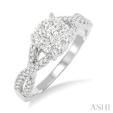 White Gold Lovebright Engagement Ring