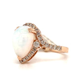 14KR Gold Opal & Diamond Fashion Ring w/ 0.57 ctw