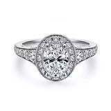 14KW Semi-Mount Diamond Engagement Ring w/ 0.64 ctw, Size 6