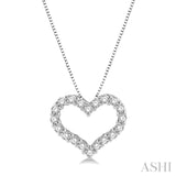 White Gold Diamond Heart Pendant