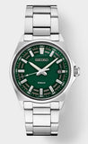 Stainless Steel Quartz Green Dial