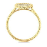 10K Yellow Gold Diamond Pear Shape Round Cut Diamond Fashion Ring, 0.20Carat TW