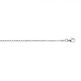 SS RHD. FIN. ROLO CHAIN W/PEAR CLASP 20" 1.8MM