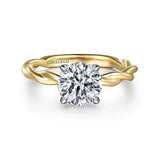 14KY Emersin Diamond Round Twisted Engagement Ring