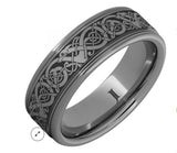 RUGGED TUNGSTEN VIKING ROUNDED EDGE RING