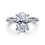 Gabriel & Co. 14K White Gold Oval Solitaire Engagement Ring