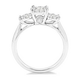 1.0 CTW 14KW Past Present & Future Lovebright Essential Diamond Engagement Ring