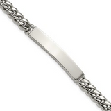 Stainless Steel Curb Link ID Bracelet