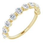 14K Yellow Gold Diamond Wedding Band, 0.60 Carat TW