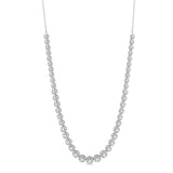 14KW Diamond Illusion Necklace w/ 3.0 ctw & 18