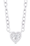 White Gold Heart Diamond Necklace