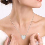 1/4 Ctw Lovebright Diamond Heart Pendant With Chain in 14K White Gold