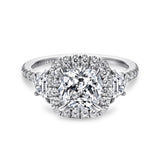 14KW Diamond Engagement Semi-Mount Ring, .91 CTW