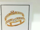 14KW Diamond Ring Guard w/ 0.28 ctw, Size 7