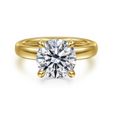 14K Yellow Gold .10Carat TW Diamond with 5.53Carat TW "CZ" Engagement Ring