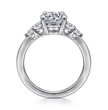 14KW Wave Diamond Round Engagement Ring w/ 0.40 ctw