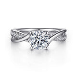 14KW  Semi-Mount Diamond Engagement Ring w/ 0.16 ctw