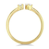 14K Yellow Gold Open Diamond Toi Et Moi Fashion Ring, 0.30 Carat TW