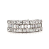 18KY Baguette & Round Diamond Fashion Ring w/ 1.23 CTW