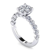 14KW Round Diamond Engagement Ring w/ 0.70 ctw