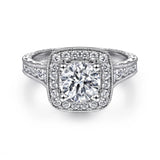 14KW Diamond Engagement Semi-Mount Ring, .85 CTW