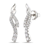 Platinum Diamond Drop Earrings w/ 0.42 ctw