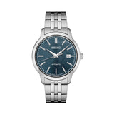 Stainless Steel Gents Automatic Watch w/ Blue Dial