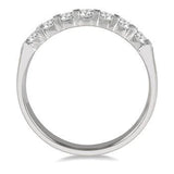 White Gold 7 Stone Round Cut Diamond Wedding Band