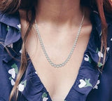 14KW Diamond Illusion Necklace w/ 3.0 ctw & 18"