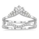 14K White Gold .33Carat TW Diamond Ring Guard