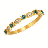 Yellow Gold Diamond and Emerald Fashion Ring