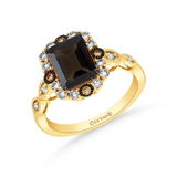 14K Honey Gold Chocolate Quartz Ring