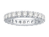 14KW  2.0CTW Diamond Round Eternity Band Prong Set 3.4MM Siz