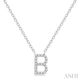 Diamond Initial Necklace- "B"