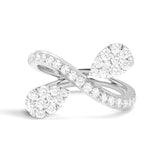 18KW Diamond Pear Toi Et Moi Ring w/ 1.20 ctw