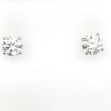 14KW Diamond Stud Earrings w/ 2.10 ctw