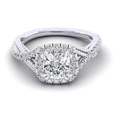 14KW Diamond Semi-Mount Engagement Ring w/  0.55 ctw Size 6