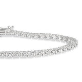 14KW Diamond Tulip Tennis Bracelet w/ 1.00 CTW