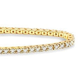 14KY Diamond Square Tennis Bracelet w/ 1.0 ctw