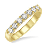 14K Yellow Gold 7-Stone Wedding Band, 0.50 Carat TW