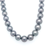 14KW Tahitian Necklace w/ 10 mm Pearls, Ball Clasp, 18